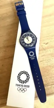 Swatch Watch SUOZ306 Limited TOKYO 2020 Olympics Memorial Model Navy Blue Quartz