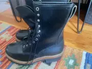 Red Wing 2218 Logger Black Chrome Steel Toe Lace-Up Long Boots 8 EE