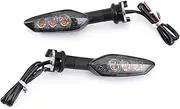 Motorcycle Indicators Turning For Y&amaha FZ 16 250 FZS 150 FZ1 FZ8 For Tenere 700 XSR For Tracer 900/GT Motorcycle Flasher Indicator LED Turn Signal Light Running(2pcs Smoked)