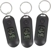[RORPOIR] 3pcs Key Chain Watch Timer and Digital Fob Watch Electronic Pocket Watch Keychain Watch Mini Watch for Watch Holder Keychain Pour Watches Digital Watch Small Plastic Black