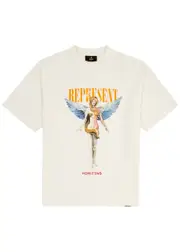 Represent Reborn Printed Cotton T-shirt - White S