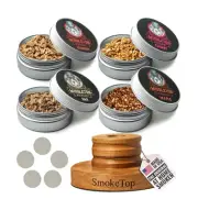 SmokeTop Cocktail Smoker Kit with 4 Flavors Wood Chips - Cherry, Hickory, Map...