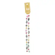 NEW Just Bead It Glass Teardrop Melon Poly Clay Flower Bead Strand By Spotlight