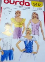 *LOVELY BLOUSES BURDA Sewing Pattern 8-10-12-14-16