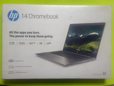 HP 14" Chromebook Laptop 14b-nb0031wm i3-1115G, 4GB RAM, 128GB SSD - Brand New
