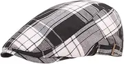 [Lifup] Unisex Newsboy Hat Adjustable Flat Cap Cotton Plaid Gatsby Ivy Golf Cabbie Hat