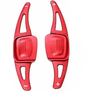 Car Steering Wheel Shift Paddles for T&iguan MK2 Golf7 8 MK7.5 Variant Alltrack MK7 T-Cross Passat B8 Car Steering Wheel Shifter Styling Accessories HTEOPOEKFR(Red)