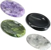 FOMIYES 1set Facial Scrapping Plate Stone Facial Tools Scraper Scraping Plate for Relaxing Stress Scraping Plate Natural Crystal 4pcs