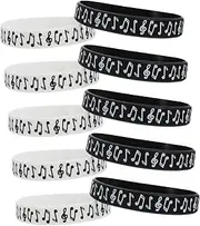 GRIRIW Music Festival Wristband Comfortable Note Bracelet for Electric Music Concerts 10PCS