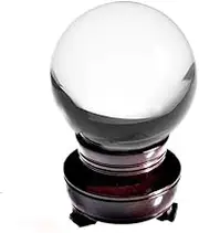 Amlong Crystal 8 inch (200mm) Clear Crystal Ball Including Wooden Stand and Gift Package