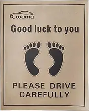 200Pcs Protective Auto Floor Mat, Disposable Paper Floor Mats for Cars, Printed with Cute Footprint and Words Kraft Paper Automotive Floor Mat for Vehicles - 19.7"x15.7"