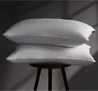 Luxury Goose Feather down Pillow King Size Set of 2 Pack,100% Cotton Hotel Colle