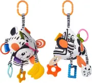 TUMAMA Baby Soft Hanging Rattle High Contrast Toys,Black and White Infant Toys 0