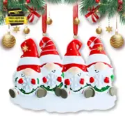 2024 Christmas Ornament, Personalized Gnome Family Christmas Tree Ornaments, DIY