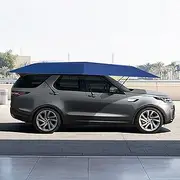 5.2M Automatic Carport, Folding Movable Canopy with Remote Control,Car Umbrella Sunshade,Removable Charger fit for Home and Cigarette Lighter Power,Blue
