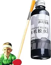 Jlobnyiun Racket Glue Kit, Table Tennis Glue with Brush, Speed Liquid Super | 100ML Table Tennis Liquid for Assembling Paddles, Racket Rubber Installation, Sports Solution
