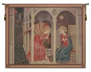 Annunciation Con Dorado Lurex Tapestry Wall Art Hanging for Home Decor