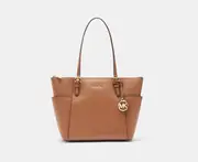 Michael Kors Jet Set East West Leather Tote Bag - Luggage