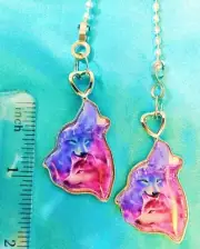 Set of Two ~ WOLF HEAD Love Metal ~ Ceiling Fan Pulls