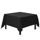 Square Tablecloth - 70 x 70 Inch Table Cloth for 70 x 70 inch Square Black