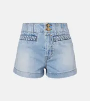 [Zimmermann] Zimmermann Lucky high-rise denim shorts AU 16 blue