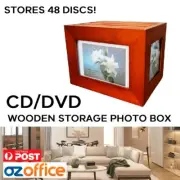 CD DVD Blu Ray Wooden Storage Box Photo Box Storage Case