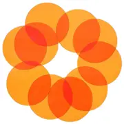 10pcs Transparent Lighting Color Correction Gel Sheets Filters for Flash Light Orange 6.60X6.60X0.01CM