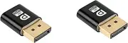 VENEKA 2X 4K Displayport Dummy Plug DP Virtual Display Adapter EDID Headless Ghost Emulator for PC Graphics Video Card