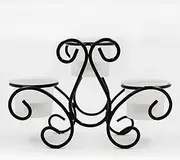 Hosley® Frosted Glass Tealight Candle Holders Black Tealight Candle Holders with Glass Holders Perfect for Home Decor, Birthday, Wedding, Parties, Tabletop, Centerpiece