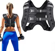 Weighted Vest for Women and Men 5 KG with Reflective Stripe and Double Adjustable Buckle Straps, Weight Vests for Strength Training, Jogging, Cardio, Running, Weight Loss, Weightlifting
