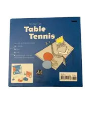 Mini Table Tennis Set 2 paddles 1 Ball 1 Net & Instructions New Sealed