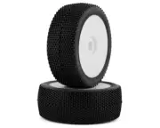 GRP Tires Cubic Pre-Mounted 1/8 Buggy Tires (White) (2) (Soft) [GRPGBX03A]