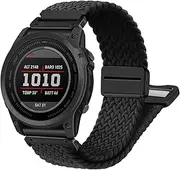 Abanen Quick Fit 22mm Stretchy Watch Band with Magnetic Buckle for Garmin Fenix 7 / Fenix 6 / Fenix 5 / EPIX 2, Soft Loop Elastic Braided Wristband Strap for epix Pro 47mm/Forerunner 955