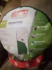 Coleman Brighton 40 degree f Sleeping Bag Camping Hiking Outdoor Sport new