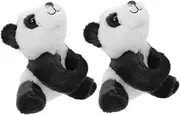 KONTONTY 2 pcs Panda Plush Slap Bracelets Decorative Comfortable and Slap Bands for Birthday Parties Easy to Wear for Jungle Theme Celebrations