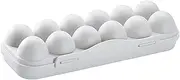 Joyeee Egg Holder With Lid - Snap-on Carton, Storage Container, Dispenser - Shockproof, Shatterproof, Portable - 12-Grid Organizer for Refrigerator, Outdoor Camping, Picnic, Hiking
