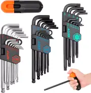 Allen Wrench Set, Long Arm Ball End Hex Key Set, Star Key Wrench Sett, Inch & Me