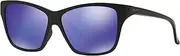 [Oakley] Women's Hold on Non-Polarized Iridium Rectangular Sunglasses Matte Black 58 mm