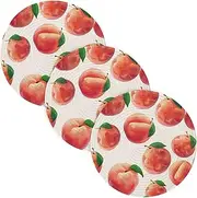 3 Pcs Kitchen Trivet Mat for Hot Pots and Pans 15in Cotton Thread Weave Cooking Potholder Set Holder for Crock Pot Plate Holder Lots of Peaches on A White Background