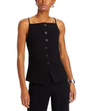 Staud Una Sleeveless Button Down Top