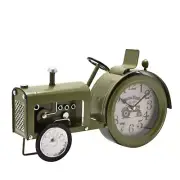 Hometime Green Tractor Mantel Clock Easy to Read Home Decor Bedside Table Clock