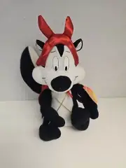 Pepe Le Pew Skunk Red Devil Cape Horns Looney Tunes ACE Plush 10" 2000 WB