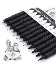 TWOHANDS Set of 12 Micro PensArt PensFineliner Ink PensTechnical Drawing penP...