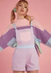 [Sugar Thrillz] Fool For You Short Overalls