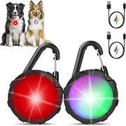 Collar Light, 2 Pack for Night Walking - Rechargeable With Clip on
