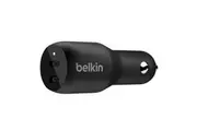 Belkin Dual USB-C 36W Car Charger Adapter for Apple iPhone 11 Samsung S10 Black