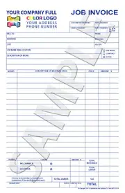 250 Color Custom Carbonless Form/Invoice HVAC Service, Rapair, Cleaning Job