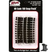 Atlas HO Scale ~ New 2025 ~ Code 100 ~ 1/3 18" Radius Curve Track ~ 4 Pcs ~ 835