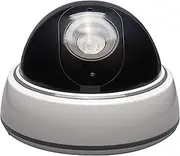 SABRE Wireless Outdoor Fake Security Dome Surveillance Camera with Flashing LED Light - DIY Easy Installation