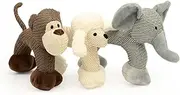 LIGHTAOTAO 1pc Bite Resistant Plush Pet Toy with Squeakers Teething Toy for Dogs and Puppies Light Grey Elephant for Chewing Boredom Relief and Interactive Play